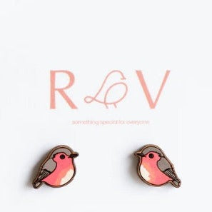 Robin Valley Hand Painted Earings